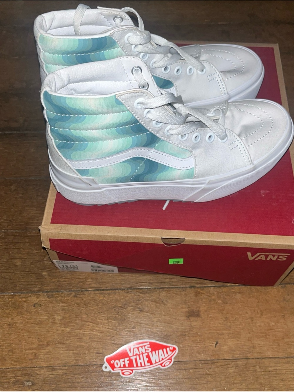 Vans Sk8-Hi Stacked Sneakers Shoes Men’s 5.5 Women’s 7 Mint Gradient High Top